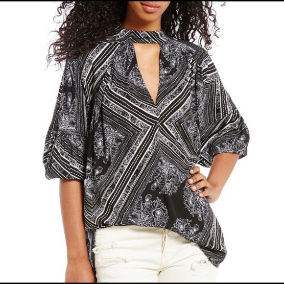 Free People Floral Print Long Sleeve Size XS - Picture 2 of 8